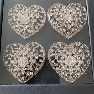 Nwt Nicole Miller valentines hearts napkin rings
